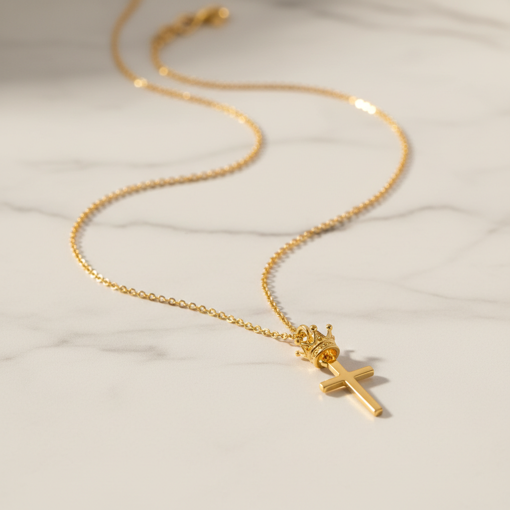 Crown Cross Necklace