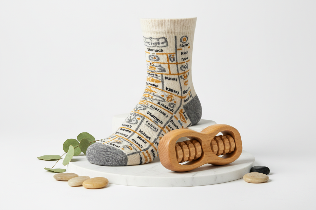 Reflexology Socks with Massage Tool (One Set)