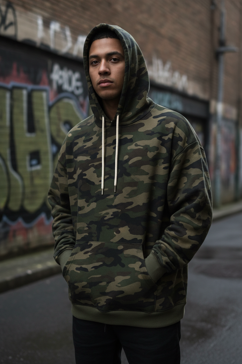 Urban Camo Retro Hoodie